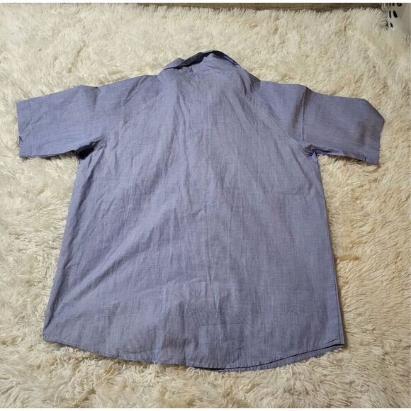 Weekendz off men's blue short sleeve button-up  shirt size M - Picture 2 of 5